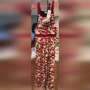 Christmas Pug Overalls